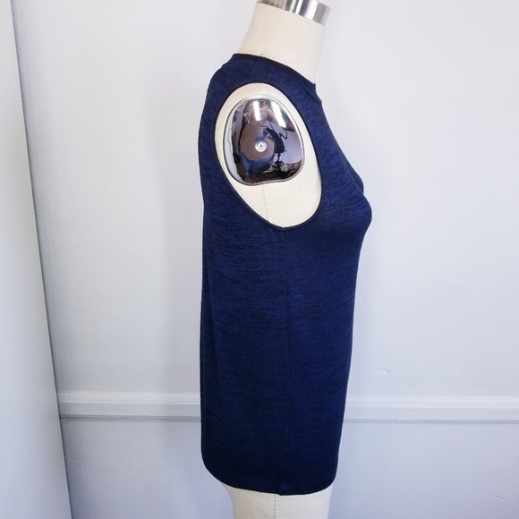 🌸 Rag & Bone | Heather Blue Knit Sleeveles - Picture 4 of 11